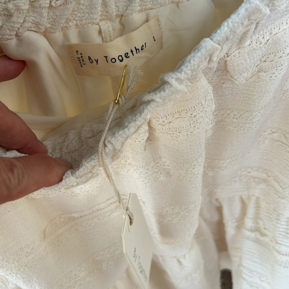 By Together Cream Textured Skirt - Picture 3 of 4